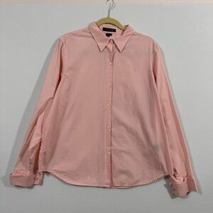 Lauren Ralph Lauren Blush Pink Button Down Shirt with Cuff Links Size XL